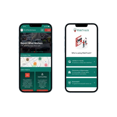 RiskTrack Mobile App Interface